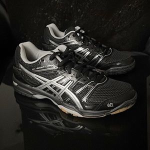 Asics Gel Rocket Shoe Size 6.5 Black/silver